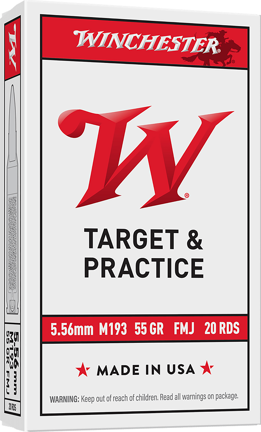 Winchester Ammo 5.56 NATO 55gr Full Metal Jacket Lead Core 20rd image 1