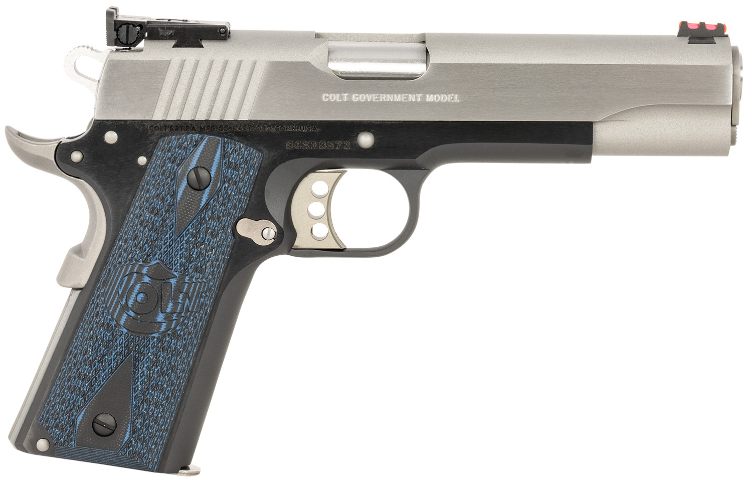 Colt Mfg 1911 Style Pistol Gold Cup .45 ACP 5" 8RD Single Action Only Pistol, Black image 1