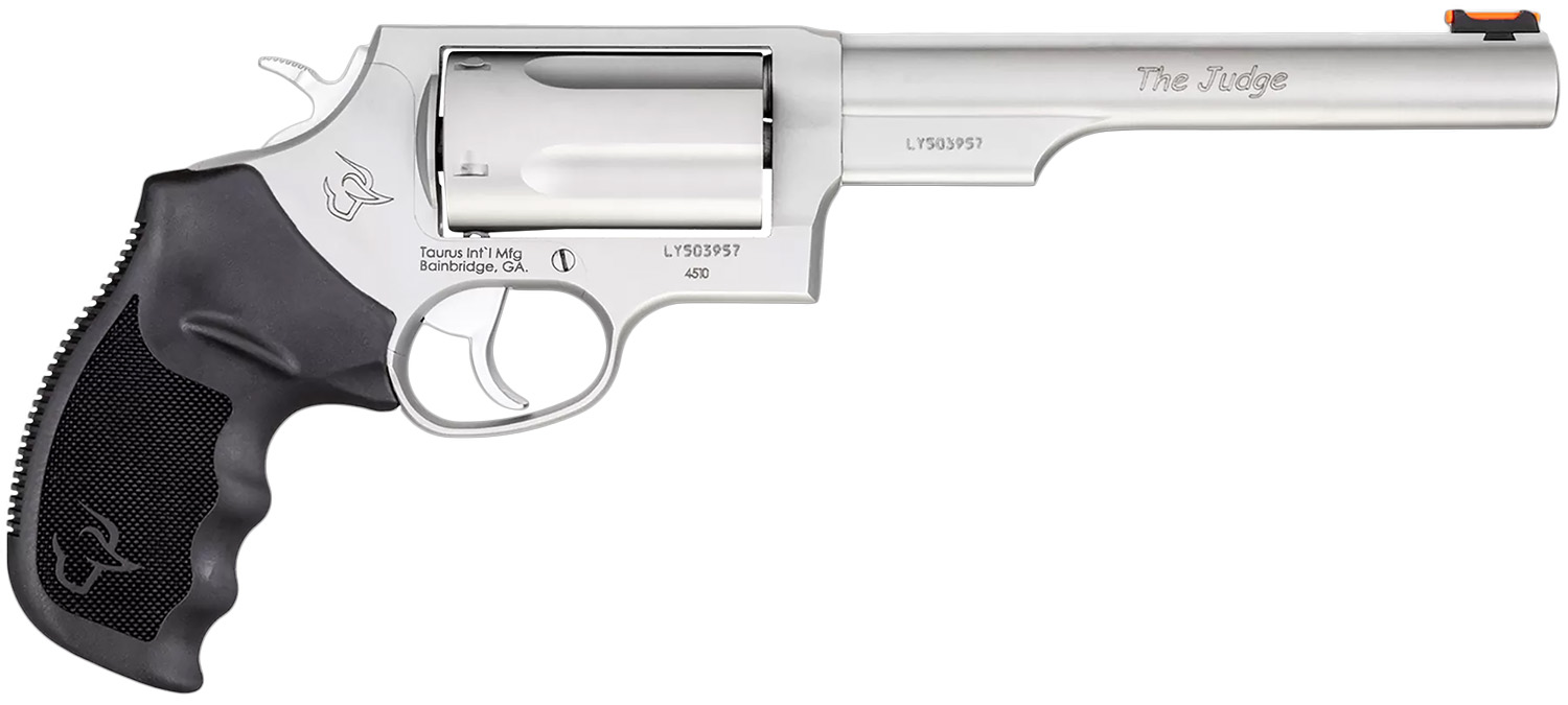 Taurus Tracker Judge .410 Bore 6.5" 5RD DA/SA Revolver, Stainless image 1