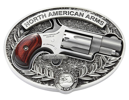 NAA w/Belt Buckle Mini-Revolver .22 LR 1.13" 5RD Single Action Only Revolver, Stainless image 2