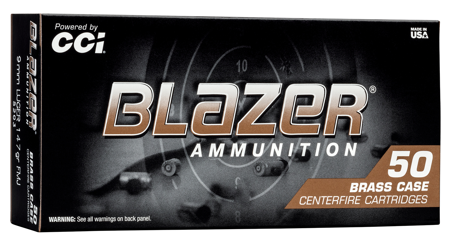 CCI 9mm Luger 147gr Total Metal Jacket 50rd image 1