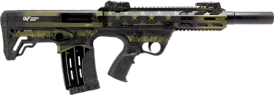 GForce Arms GFA GFY-1USA 12/18.5 BPUP FLGG USA FLG BAZOOKA GREEN 12 Gauge 18.5" 5RD Semi-Auto Shotgun image 1