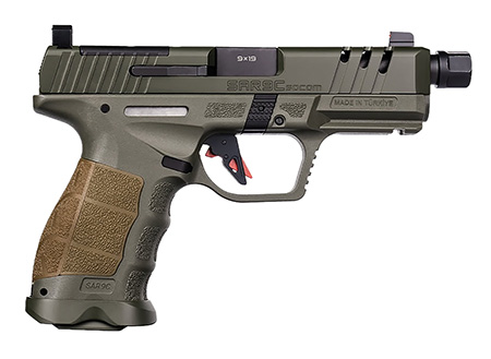 Sar USA SAR9 C 9mm Luger 4" 15RD Single Action Only Pistol, Od Green image 4
