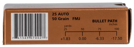 PMC .25 ACP 50gr Full Metal Jacket 50rd image 6