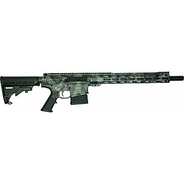 10 Ring Great Lakes AR-10 Rifle .308 Win 20rd Magazine 16" Barrel Lichen Grey with 5 OTF 3-1/2" Blade .308 Win Rifle image 1