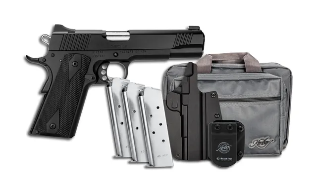 KIMBER MFG.,INC Club Bundle Custom LW .45 ACP 5" 7RD Semi-Auto Pistol, Black