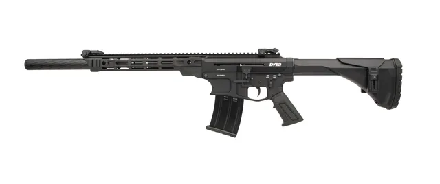 DERYA FIREARMS DY12 Namlu 12 Gauge 18" 5RD Shotgun, Black