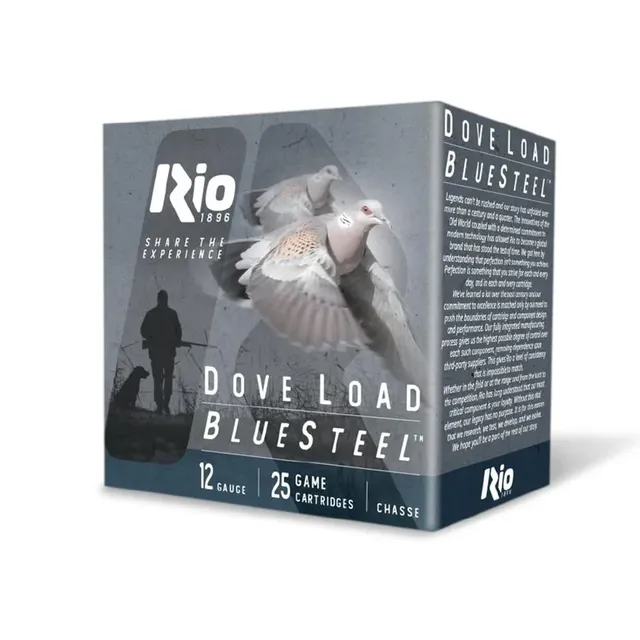 Rio Bluesteel Dove Load Shotshells 12 ga 2.75" 7/8oz #6 1350 fps 25/ct