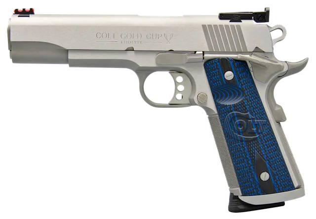 Colt Mfg 1911 Style Pistol Gold Cup .38 Super 5" 9RD Pistol, Stainless Steel