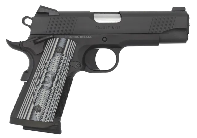 Colt Mfg 1911 Style Pistol Combat Unit CCU .45 ACP 4.25" 7RD Single Action Only Pistol, Black