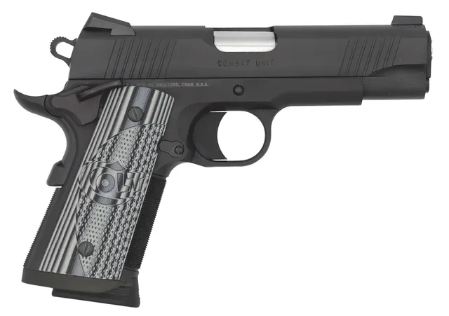 Colt Mfg 1911 Style Pistol Combat Unit CCU .45 ACP 4.25" 7RD Single Action Only Pistol, Black