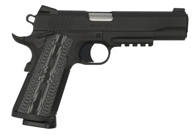 Colt Mfg 1911 Style Pistol CCU Rail .45 ACP 5" 8RD Single Action Only Pistol, Black