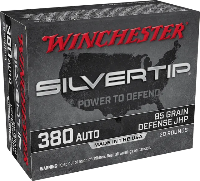 Winchester Ammo .380 ACP 85gr Silvertip Jacket Hollow Point 20rd