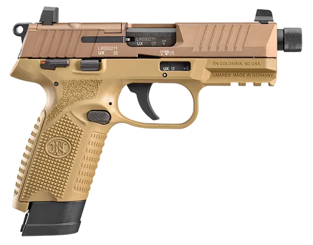 FN 502 .22 LR 4.6" 10RD Single Action Only Pistol, Flat Dark Earth