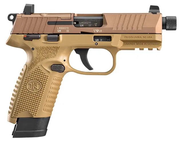 FN 502 .22 LR 4.6" 10RD Single Action Only Pistol, Flat Dark Earth