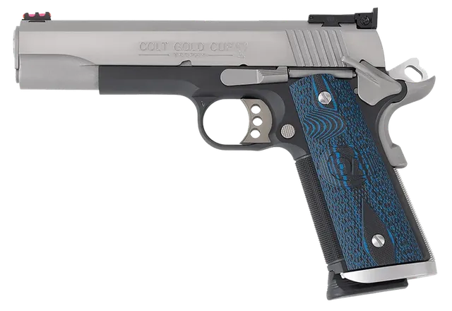 Colt Mfg 1911 Style Pistol Gold Cup .45 ACP 5" 8RD Single Action Only Pistol, Stainless
