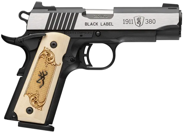Browning 1911 Black Label Medallion .380 ACP 3.63" 8RD Pistol, Stainless Steel