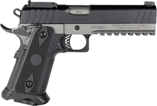 EAA Witness2311 Steel Frame w/Beavertail & Picatinny Rail 9mm Luger 5" 20RD Pistol, Black