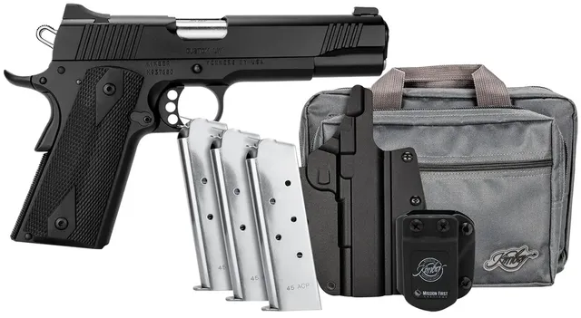 KIMBER MFG.,INC Club Bundle Custom LW .45 ACP 5" 7RD Semi-Auto Pistol, Black