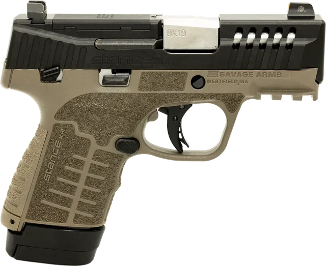 Savage XR Stance 9mm Luger 3.2" 13RD Striker-Fired Pistol, Black Black Nitride