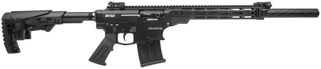 DERYA FIREARMS DY12 Namlu 12 Gauge 18" 5RD Shotgun, Black