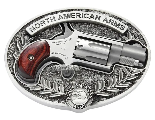 NAA w/Belt Buckle Mini-Revolver .22 LR 1.13" 5RD Single Action Only Revolver, Stainless