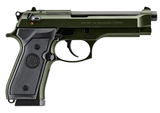 Beretta USA 92FS 92 Pistol 9mm Luger 4.9" 15RD Semi-Auto Pistol, Od Green