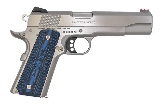 Colt Mfg 1911 Style Pistol Competition .38 Super 5" 9RD Single Action Only Pistol, Stainless Steel