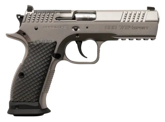 Sar USA 7/24 Sport 9mm Luger 4.4" 15RD Pistol, Stainless