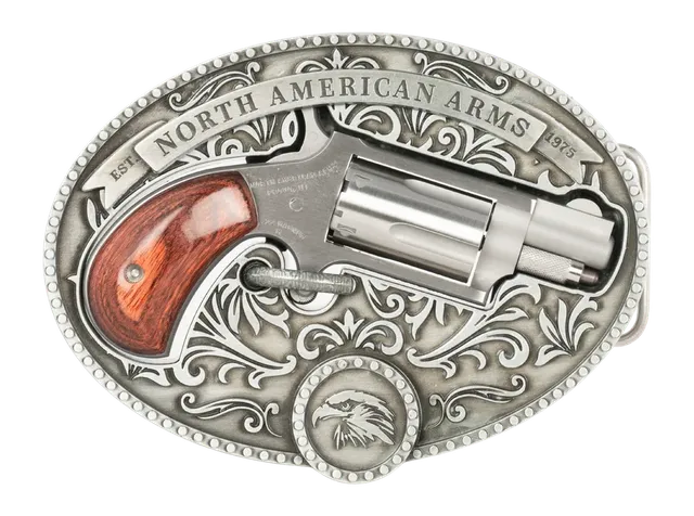 NAA w/Belt Buckle Chuckwagon .22 WMR 1.13" 5RD Revolver, Stainless