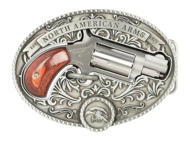 NAA w/Belt Buckle Chuckwagon .22 WMR 1.13" 5RD Revolver, Stainless