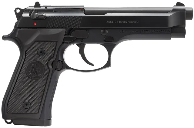 Beretta USA M9 92 Pistol 9mm Luger 4.9" 15RD Double / Pistol, Black