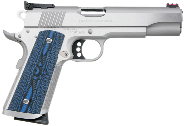 Colt Mfg 1911 Style Pistol Gold Cup 9mm Luger 5" 9RD Pistol, Stainless Steel