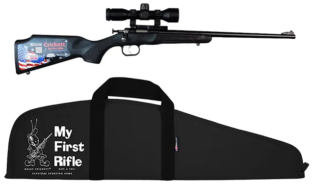 Crickett Package Youth .22 LR 16.12" 1RD Rifle, Blue