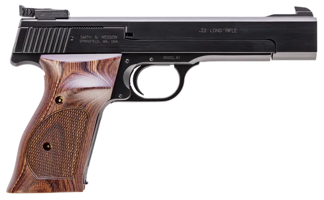 Smith & Wesson 41 Rimfire .22 LR 5.5" 10RD Semi-Auto Pistol, Blue