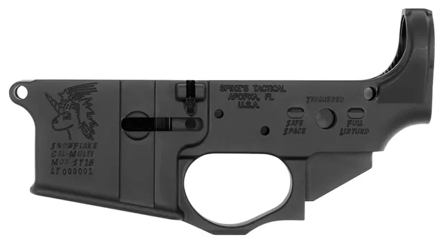 Spikes Stripped Lower Receiver Snowflake Multi-Caliber Lowers, Black