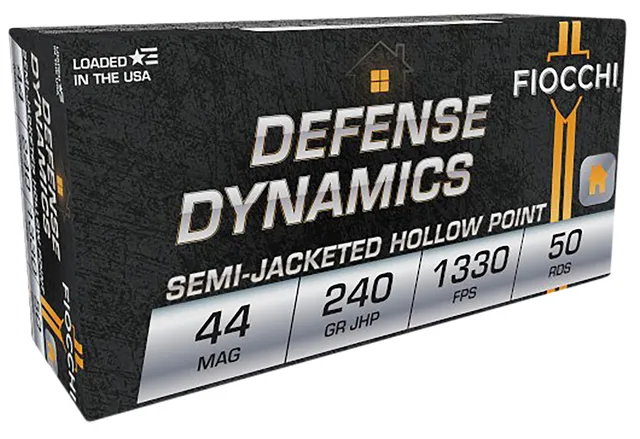 Fiocchi .44 Magnum 240gr Jacketed Hollow Point 50rd