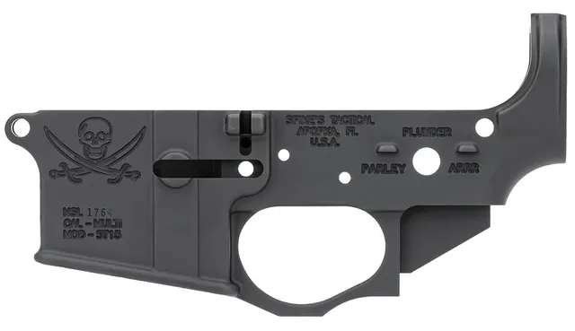 Spikes Stripped Lower Receiver ST15 CALICO JACK Multi-Caliber Lowers, Black