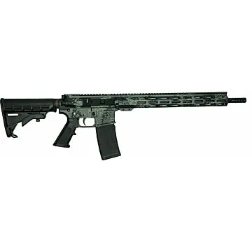10 Ring Great Lakes AR-15 Rifle .223 Wylde 30rd Magazine 16" Barrel Lichen Grey with 5 OTF 3-1/2" Blade Knives .223 Wylde Rifle
