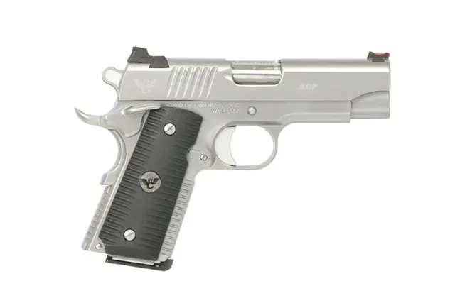 Wilson Combat ACP Pistol ACP Compact 9mm Luger 4" 10RD Pistol, Stainless Glass Bead-Blasted Stainless
