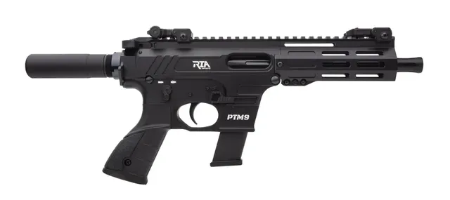 Rock Island Armory PTM9 Rifle 9mm Luger 5.9" 17RD Pistol, Black