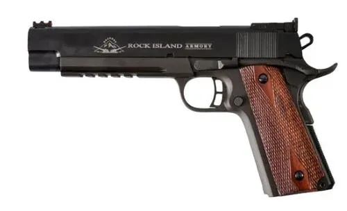 Rock Island Armory 1911 Style Pistol M1911-A1 Pro Match .45 ACP 6" 8RD Pistol, Red