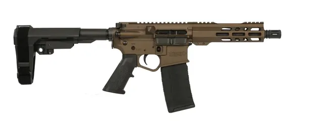 Wise Arms WA-15B 5.56 NATO 7.5" 30RD Pistol, Midnight Bronze